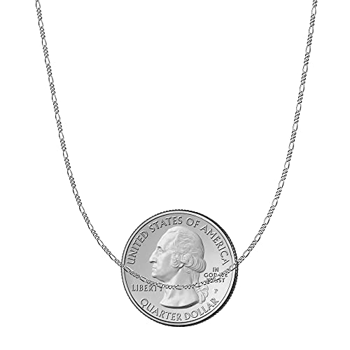 Savlano 925 Sterling Silver Italian Solid 1.6MM Figaro Adjustable Bolo 14-24 Inch Chain Necklace For Women - Made in Italy Comes With a Gift Box - style: Silver