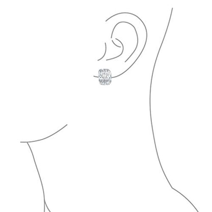 Bling Jewelry Casual Wide Criss Cross Clip On Earrings For Women Lightweight Non Pierced Ears Rhodium Plated Rose Yellow Gold Plated - color: Silver Tone