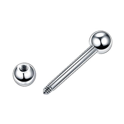 60 Pcs Body Piercing Kit Jewelry 16G Nose Rings Lip Studs Tongue Rings Stainless Steel Cartilage Earrings Tragus Eyebrow Industrial Barbell Belly Rings Body Piercing Jewelry Lot - color: 8mm
