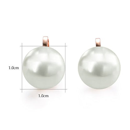 Yoursfs 10mm Tiny Pearl Clip On Earrings for Women 18K Gold Plated Faux Pearls Bridal Earring Fashion Wedding Jewelry - color: White Pearl
