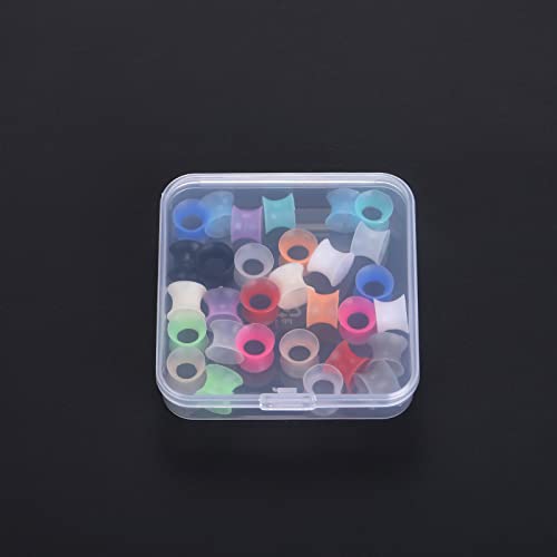 Xpircn 30Pcs Silicone Ear Gauges Flexible Ear Tunnels Plugs Stretchers Expander Double Flared Flesh Ear Piercing Jewelry for Women Men - style: Gauge:0G(8mm)