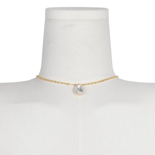 Body Chain Jewelry for Women Rhinestone Back Chain Necklace for Backless Dress Backdrop Chain Necklaces for Women - color: Gold Rhinestone