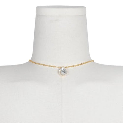 Body Chain Jewelry for Women Rhinestone Back Chain Necklace for Backless Dress Backdrop Chain Necklaces for Women - color: Gold Rhinestone
