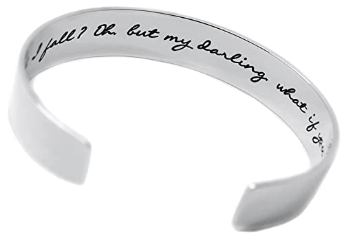 Sterling Silver Engraved Bracelet for Women - Customize for Mom Grandma Wife with Personalized Hidden Inspirational Quote Message from Son Daughter Husband .925 Silver