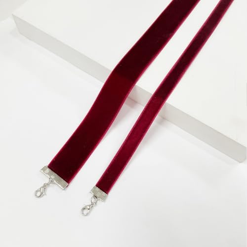 Black Choker Necklaces for Women 90s Red Black Velvet Choker Necklace Thick Thin Chocker Tube Heart Circle Choker Necklace Lace Tatto Collar Necklace Goth Choker Jewelry - style: B1-1