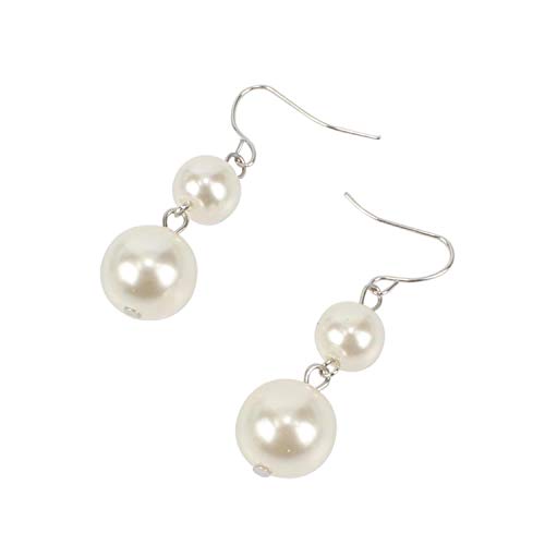 KOSMOS-LI Large Multi Layer Faux Pearl Strand Costume Jewelry Sets For Women Stocking Stuffers - color: Ivory