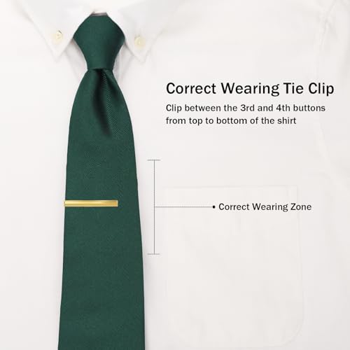 Tie Clip for Men, TAIGRAMA Tie Bar and Tie Pin Clip for Skinny Ties Gold Rose Gold Silver Black, Unique Mens Tie Clip Tie Clasp Suitable for Wedding Anniversary Business Professional and Best Gift - style: Style2-Golden