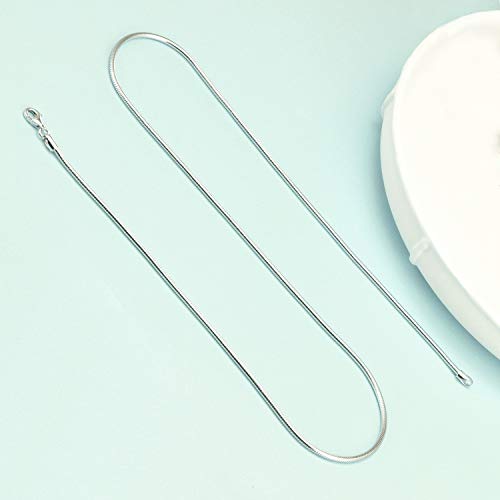 LUHE Silver Chain Sterling Silver Snake Chain Necklace 1MM Italian Crafted Thin Chains Lightweight Strong Chains - Lobster Claw Clasp Gifts for Women 14-30 inchs - size: 2mm snake chain 20in