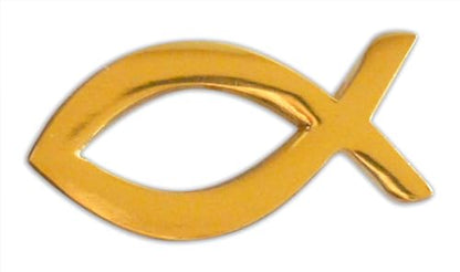 Novel Merk Christian Cross Icon Religious Lapel Pin, Hat Pin & Tie Tack Set with Clutch Back - style: 3- Fish Ichthys