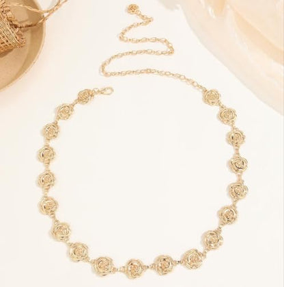 Mealah Waist Chains Gold Belts for Women - Adjustable Body Link Belts Ladies Fashion Chain for Jeans Dress
