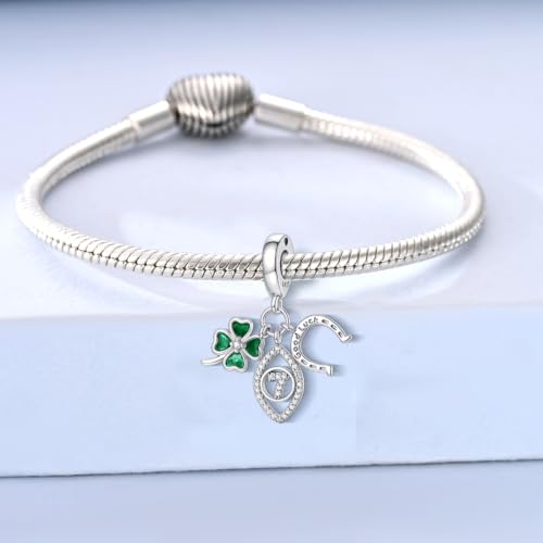 LNQOBU 925 Sterling Silver Charms for Bracelets Necklaces,5A Cubic Zirconias Evil Eye Dangle Beads Charms Jewelry Gift for Women (With one Spacer Beads Charms) - style: Charm 635-32