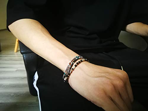 Handmade Adjustable Wrap Bracelet Bohemian String Braided Beads Anklets Gifts for Women - color: B
