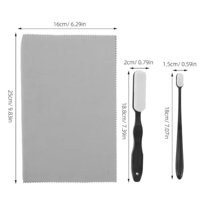 Jewelry Cleaning Polishing Cloth Kit with Soft Fabric and Plastic Brushes for Silverware and Watches, Tarnish Remover for Business Trips and Travel