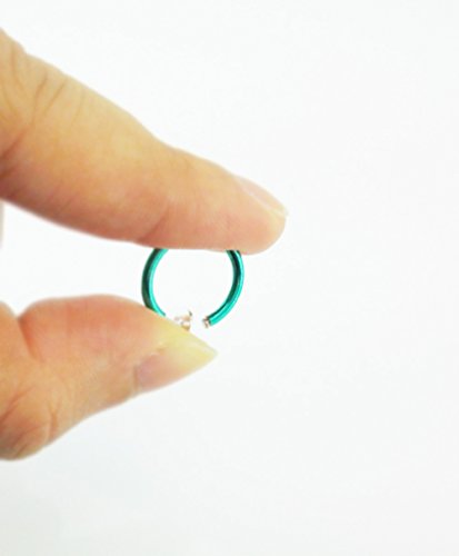 yueton 10 Pairs Non - Piercing Fake Spring Septum Nose Lips Ear Ring Hoop Clip On