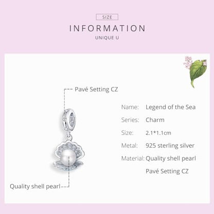 Animal Charms for Bracelets 925 Sterling Silver Bead Charms Bee Butterfly Fox Charm Fits Bracelets and Necklaces Cute Charms for Women - color: White Pearl