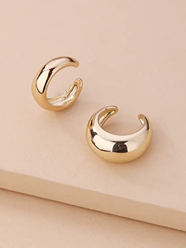 Ear Cuffs for Women – Clip On Cartilage Hoop Earrings – Huggie Hoop Earrings Jewelry Gifts - color: E