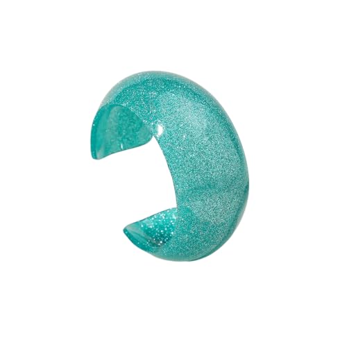 Colorful Transparent Opening Cuff Bangle Acrylic Geometric Bracelet for Women Irregular Pattern Bracelet Charm - color: Glittery-Lake Blue