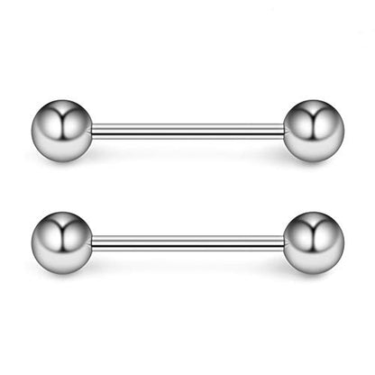 Ruifan Grade 23 Titanium Internally Threaded Nipple Piercing Jewelry Barbell Ring PA Tongue Rings Nipple Straight Body Piercing Jewelry for Women Men 16G 14G 12G 8G 6G 4G 2G - size: 14GA - 5/8" (16mm)