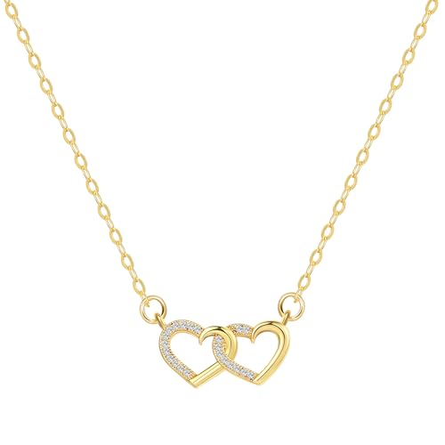 Starain Sunflower Necklaces for Women 14K Gold Plated Rotate Sunflower Pendant Necklace Cute Fun Necklaces 18 inch - color: D-Gold-Heart