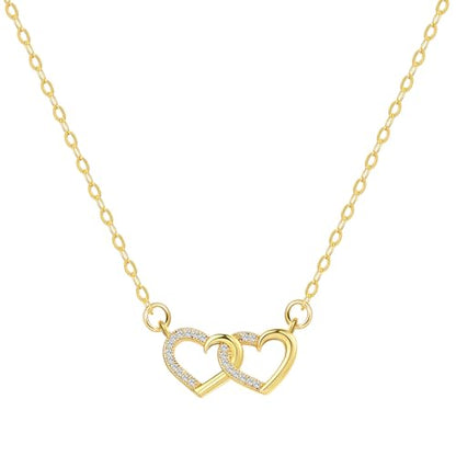 Starain Sunflower Necklaces for Women 14K Gold Plated Rotate Sunflower Pendant Necklace Cute Fun Necklaces 18 inch - color: D-Gold-Heart