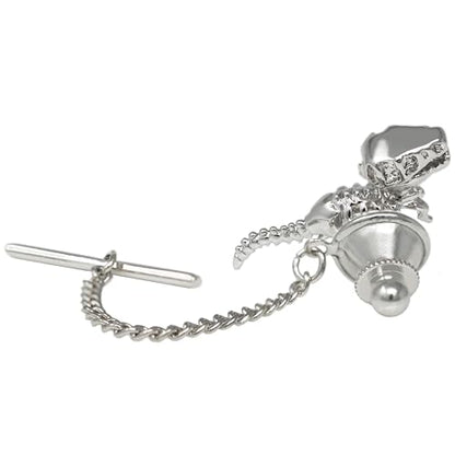 Men’s Tie Tack Tie Pin with Chain – Classic Lapel Pin Accessory for Dress Shirts, Suits & Formal Wear - style: Dinosaur Skeleton