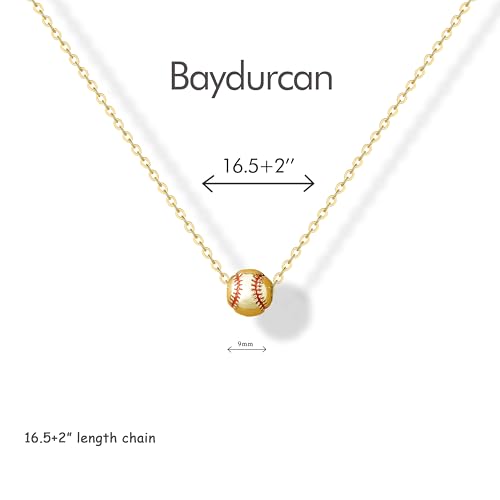 Baydurcan Dainty Gold Necklace for Women Ankh Mom Jesus Sun Star Necklace | 14K Gold Plated Pendant Necklaces Gifts for Friends Sister Mother, Birthday, Christmas, Graduation, Inspirational Gifts - style: Ball