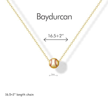 Baydurcan Dainty Gold Necklace for Women Ankh Mom Jesus Sun Star Necklace | 14K Gold Plated Pendant Necklaces Gifts for Friends Sister Mother, Birthday, Christmas, Graduation, Inspirational Gifts - style: Ball