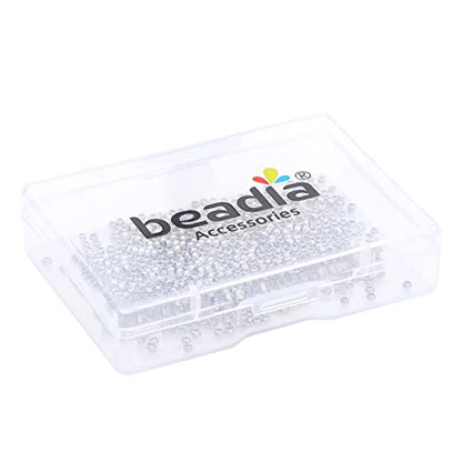 Platinum Plated Round Spacer Beads 2mm 600pcs for Jewelry Making Findings Non Tarnish - color: Platinum, size: 2mm