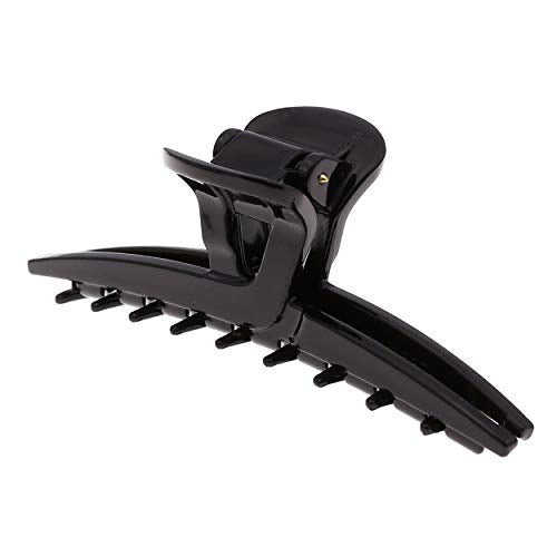 Camila Paris CP2661 French Hair Clip for Women, Narrow, Strong Hold Grip Double Teeth Girls Hair Claw Clips Jaw, Fashion Durable Styling Hair Accessories for Women, Made in France - color: Black 3.25"