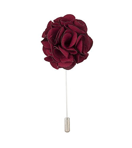 Knighthood Lapel Pin Flower Shirt Stud Pin For Mens Maroon Bunch Flower Lapel Pin Brooch