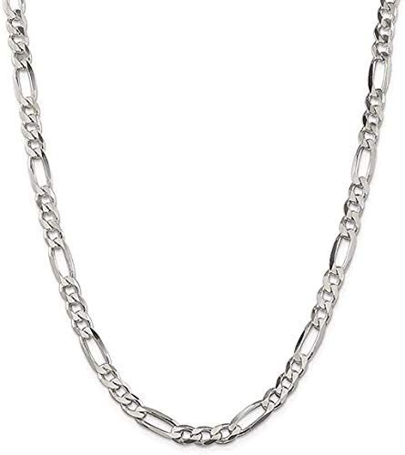 Savlano 925 Sterling Silver 5.5mm Italian Solid Figaro Link Chain Necklace Comes With a Gift Box for Men & Women - Made in Italy
