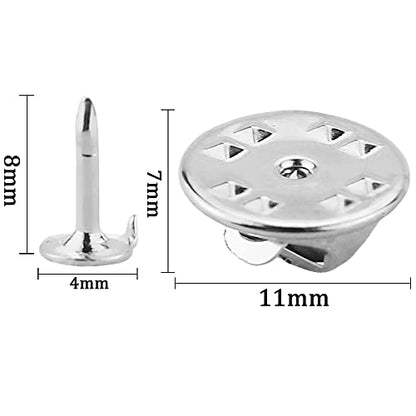 JANYUN 120 Pairs Butterfly Clutch Tie Tacks Silver Locking Pin Back | Metal Holder Clasp Lock Backings,Replacement with 8mm Length 4mm Width Blank Pins for Brooch Lapel Enamel Craft Making Badges - color: Silver, size: 4mm