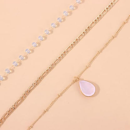Dcfywl731 Layered Necklaces for Women Dainty Gold Necklace Stack Gold Long Necklaces Set Lariat Necklace Gold Jewelry Accessories