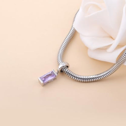 Helonley Birthstone Charms for Charms Bracelet: Birth Stone Charms | 925 Sterling Silver Birth Stone Bead Charms for Bracelets and Necklaces, Christmas Birthday Gifts for Mom and Wife - color: Jun.