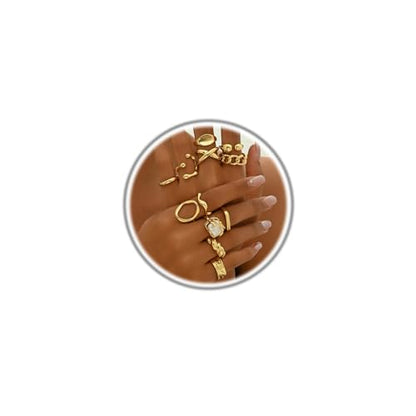 Chunky Stackable Rings Set for Women Non Tarnish Adjustable Open Stacking Knuckle Ring Chunky Joint Finger Midi Rings Pack Dainty Simple Statement Jewelry - style: A-12pcs