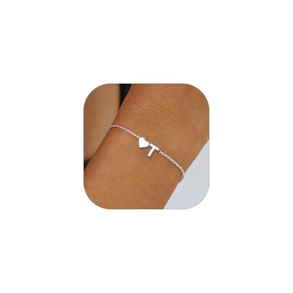 ChicSilver Sterling Silver Bracelets For Women Letter A-Z Initial Bracelet - style: 01.T