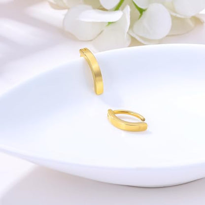 Clicker Belly Button Ring Hoop Belly Button Ring 14G Navel Ring | Surgical stainless steel hinged belly button ring for belly button piercing, navel body jewelry for women and men - color: A-Gold