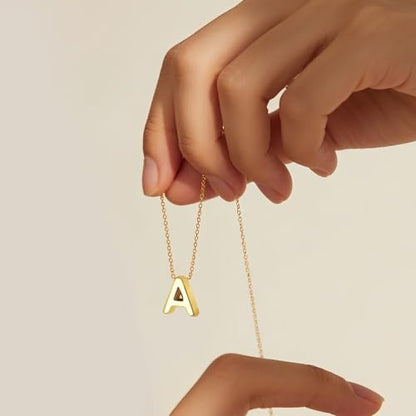Gold Initial Necklace for Women - Dainty Letter Pendant Necklaces, Adjustable 18+3 Inch Chain, Personalized Gift Trendy Jewelry for Mom, Daughter, Wife (Choose Letter A-Z) - color: V