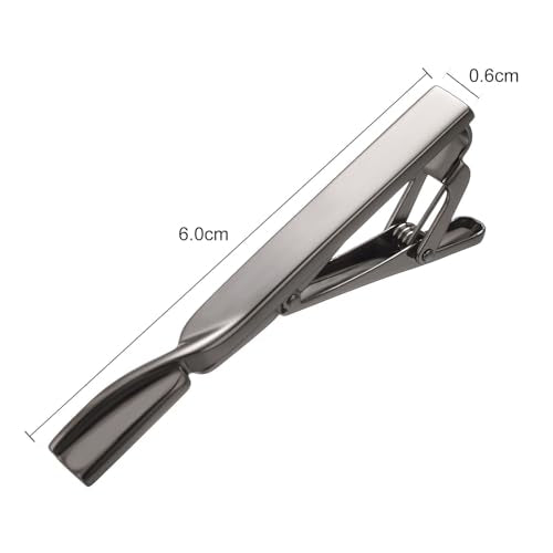 Yoursfs Black Matte Skinny Tie Clips For Men Classic Shiny Tie Bars Stainless Steel Personalized Tie Clip Suitable for Wedding Anniversary Business - style: Black Matte Skinny Tie Clips