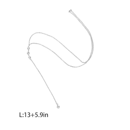 Rhinestone Back Chain Necklace for Women, Bridal Wedding Backdrop Body Jewelry, Pearl Shoulder Back Chain for Backless Dress, Bikini, Prom Evening Party Accessories