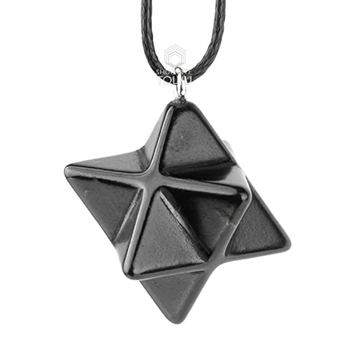 Shungite Pendants - Various Geometric Shapes - Authentic Stone - Certified - style: Merkaba