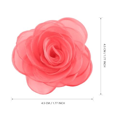 Women's Lovely Flower Brooches and Hair Clips | Rose and Floral Accessories | Hair Pins and Brooch Set for Women - color: Pink