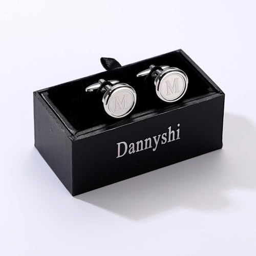 Mens Classic Stainless Steel Initial Cufflinks 26 Alphabet Initial Letter Cufflinks Business Wedding Shirts A-Z - style: G