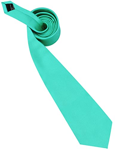 GUSLESON Classic New 3.15"（8cm） Men's Solid Color Necktie Wedding Business Tie + Gift Box - color: Aqua