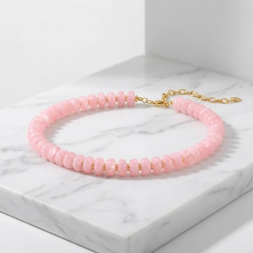 Chunky Beaded Necklace for Women, Colorful Trendy Statement Summer Jewelry Gift - color: necklace-28
