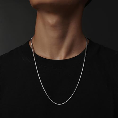 925 Sterling Silver Snake Chain 1MM 1.5MM 2MM 3MM Round Flexible Italian Snake Chain Necklace for Women Men 18, 20, 22, 24, 26 Inch - color: 2mm, size: 24 inches