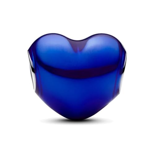 S925 Sterling Silver Enamel Colorful Heart Charm Fit Bracelets Necklaces | Black Pink Blue Green Red Enamel Heart Charms DIY Fashion Holiday Jewelry Gift Valentines Day & Anniversary for Women - color: Silver-1496