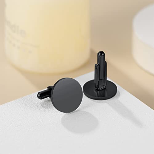 Custom4U Custom Photo Cufflinks for Men Father of the Bride Gifts - color: G-Custom Text-Black
