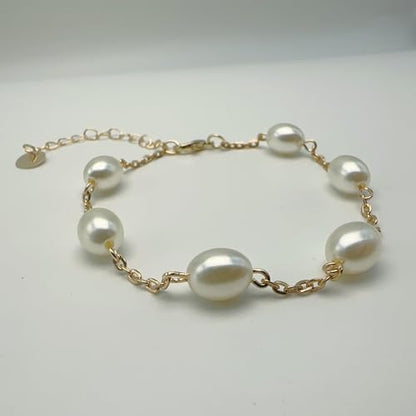 Anklet for Women Layered Anklets Women Double Heart Silver Bohemian Pearls Flat Chain Ankle Bracelet Charm Beaded Dainty Foot Jewelry Heart Charm Dainty Layer Anklets Trendy - color: Gold Pearl