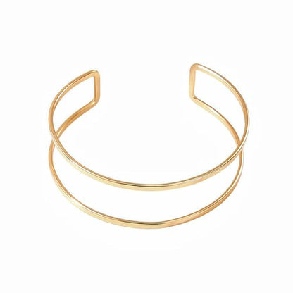 Arm Cuff for Women Layered Armlet Open Adjustable Arm Cuff Gold Silver Upper Arm Cuff Bracelet Minimalist Armband Trendy Jewelry - color: Arm Cuff01